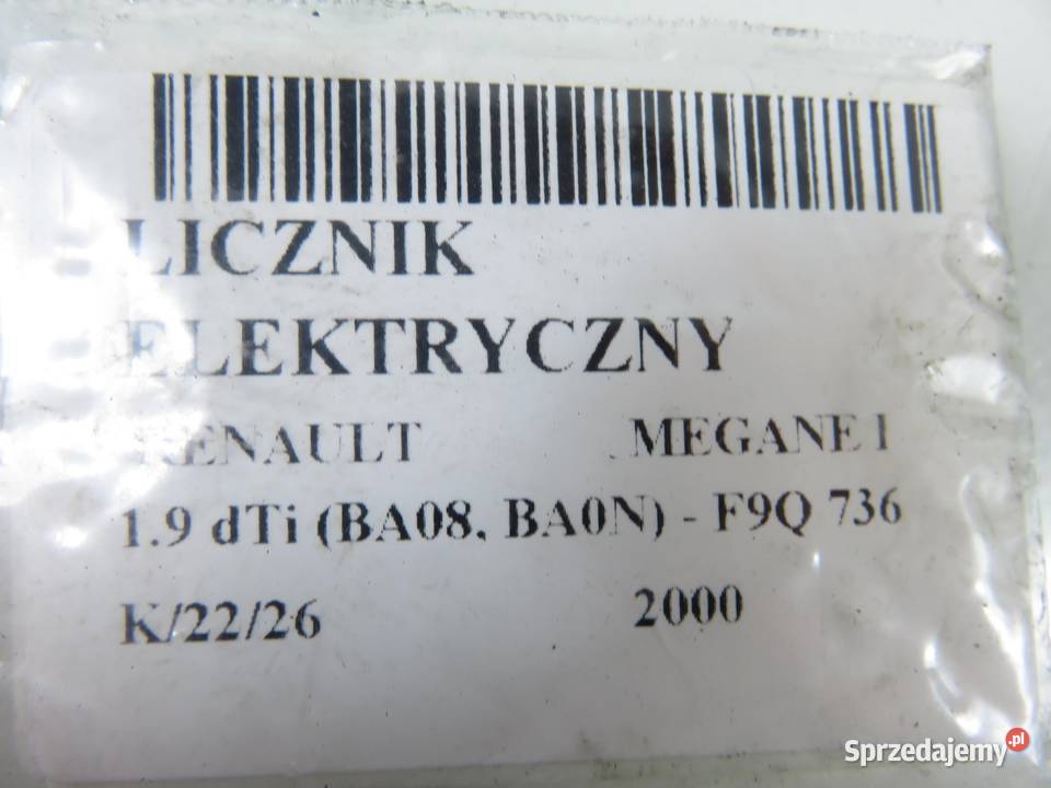 LICZNIK RENAULT MEGANE I 19 dTi 8200038779