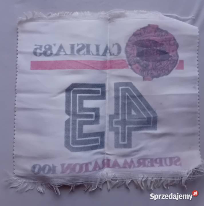 Numer startowy Supermaraton Kaliski 100 1985 r