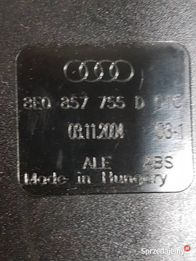 AUDI A6 C6 ZAPINKA PASA PRAWA CZUJNIK 8E0857755D sprzedam
