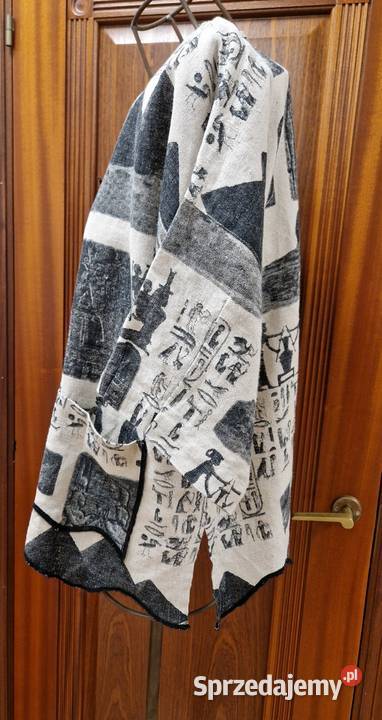 Narzutka żakiet Denzel XL grubszy len 100 taupe Moda i Styl Lublin