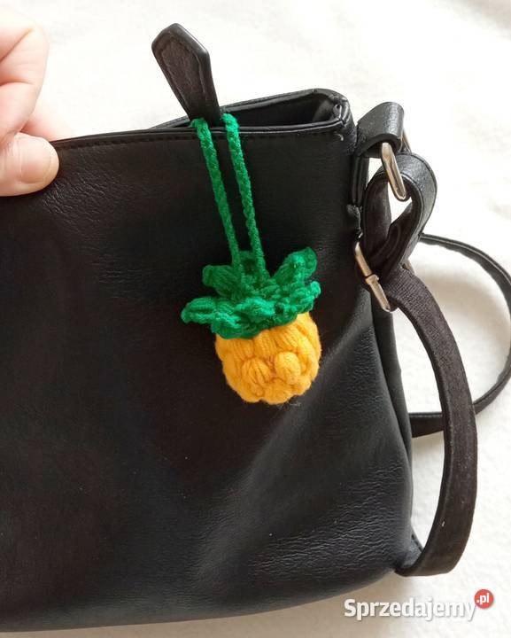 Ananas wykonany na szydełku brelok zawieszka łódzkie Łask