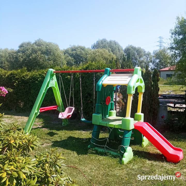 Huśtawka domek plac zabaw dzieci Stogi
