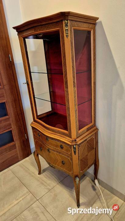 Witryna z intarsjami w stylu Ludwikowskim Rokoko Bydgoszcz