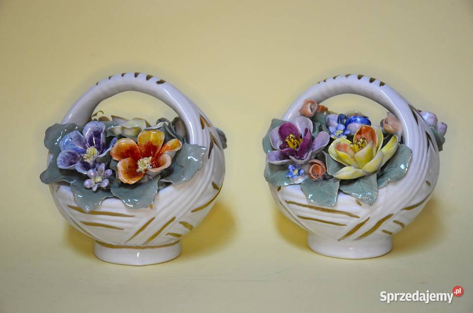 Roceram porcelana koszyk kwiatów nowe ok 15x14 Środa Wielkopolska