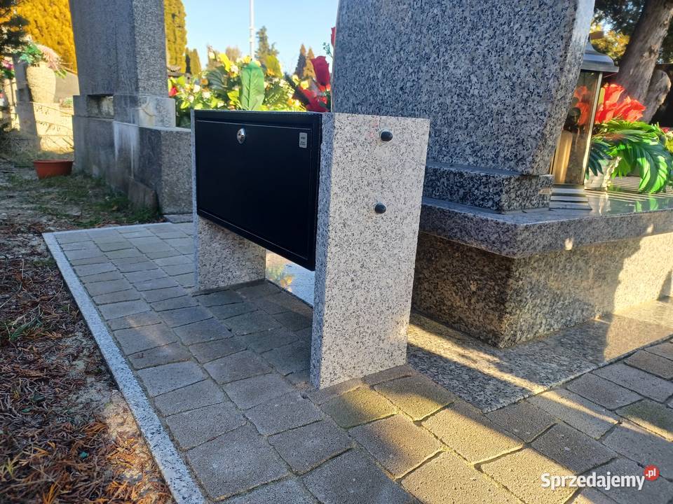 Skrzynka na cmentarz granit pomnik skrzyneczka Ostrów Wielkopolski sprzedam