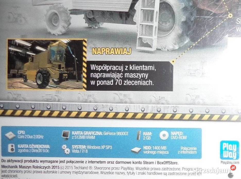 Mechanik maszyn rolniczych 2015 PC DVD ROM BOX Gry Rzeszów