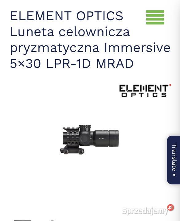 Element optics 5x30 i 10x40 Jelcz-Laskowice