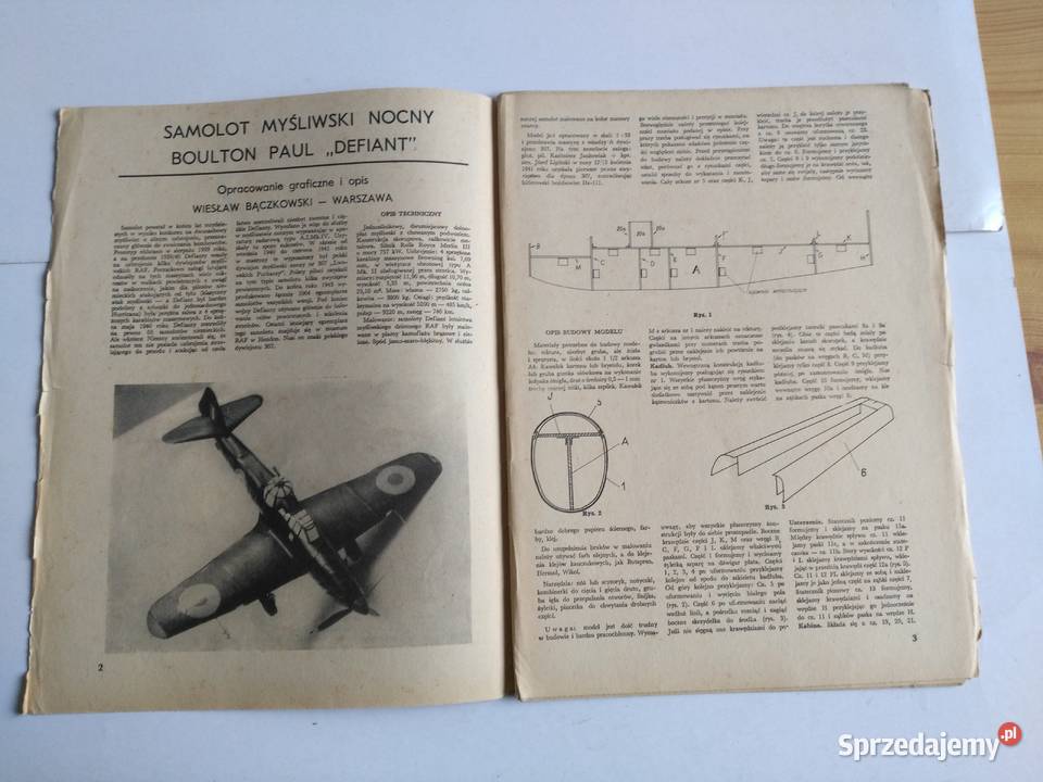 Mały Modelarz 71981 Samolot myśliwski nocny śląskie Dąbrowa Górnicza
