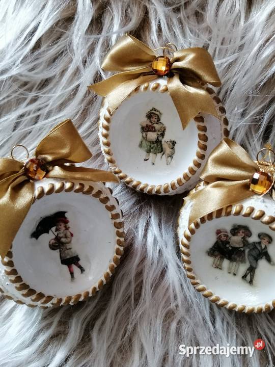 Zestaw 6 sztuk bombek świątecznych plastykowych śląskie