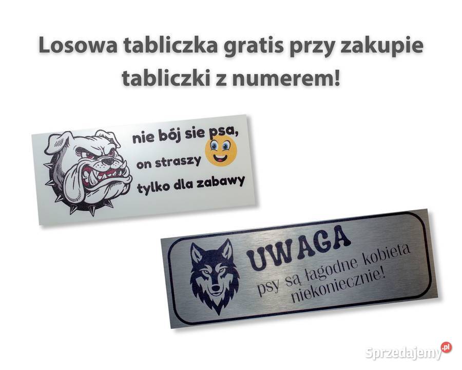 Tabliczka z numerem domu tabliczka ostrzegawcza Łuków sprzedam
