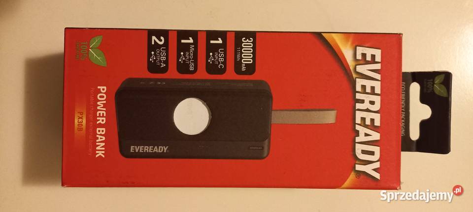 Powerbank Eveready PX30B 30 000 mAh czarny Elbląg sprzedam