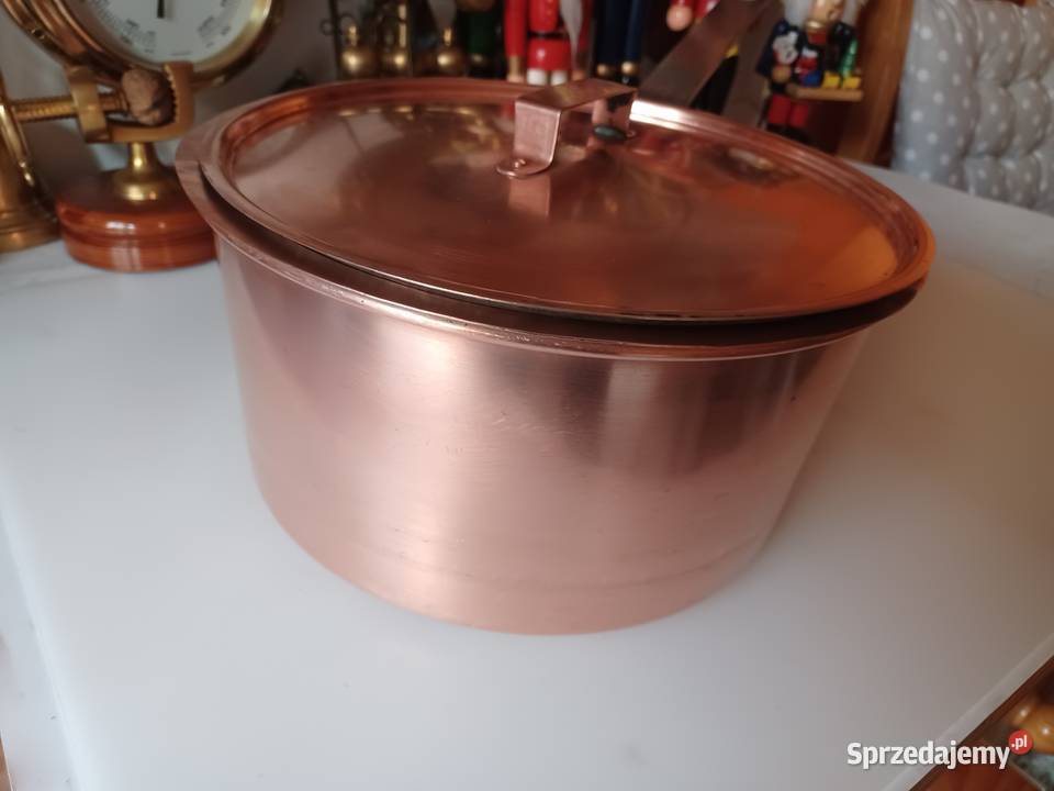 Skandynawski sygnowany rondel miedziany 5l sprzedam