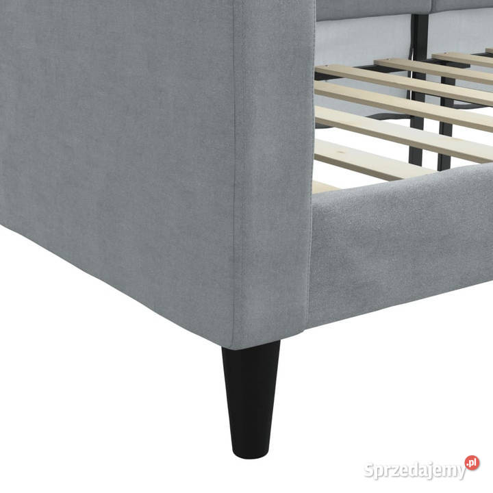 Sofa z funkcją spania jasnoszara obita tkaniną sprzedam