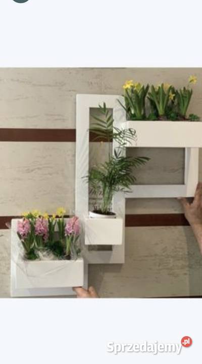 Kwietnik na ścianę naścienny dębowy Grabów nad Prosną