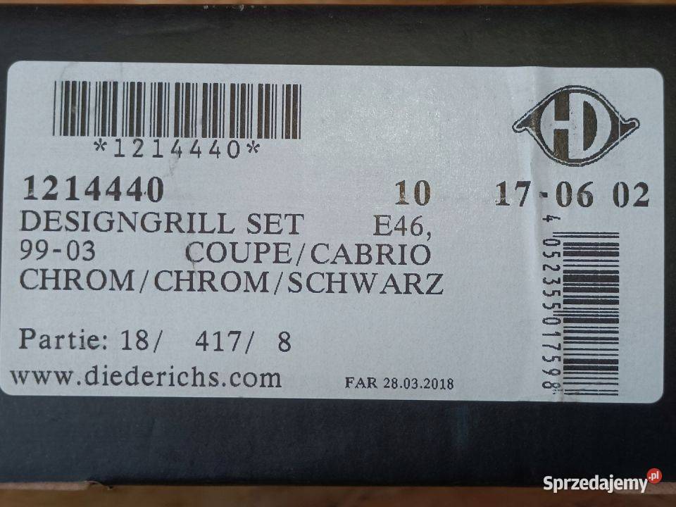 BMW E46 CABRIO COUPE 9903 GRILL KRATKA CHŁODNICY Pleszew