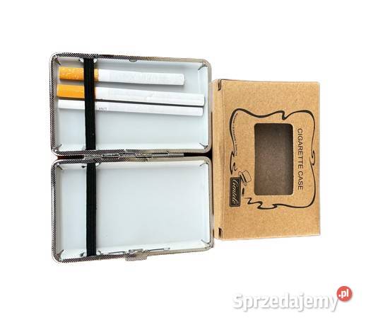 Niebieska Papierośnica SLIM Metalowe Pudełko na Ostrowy nad Okszą