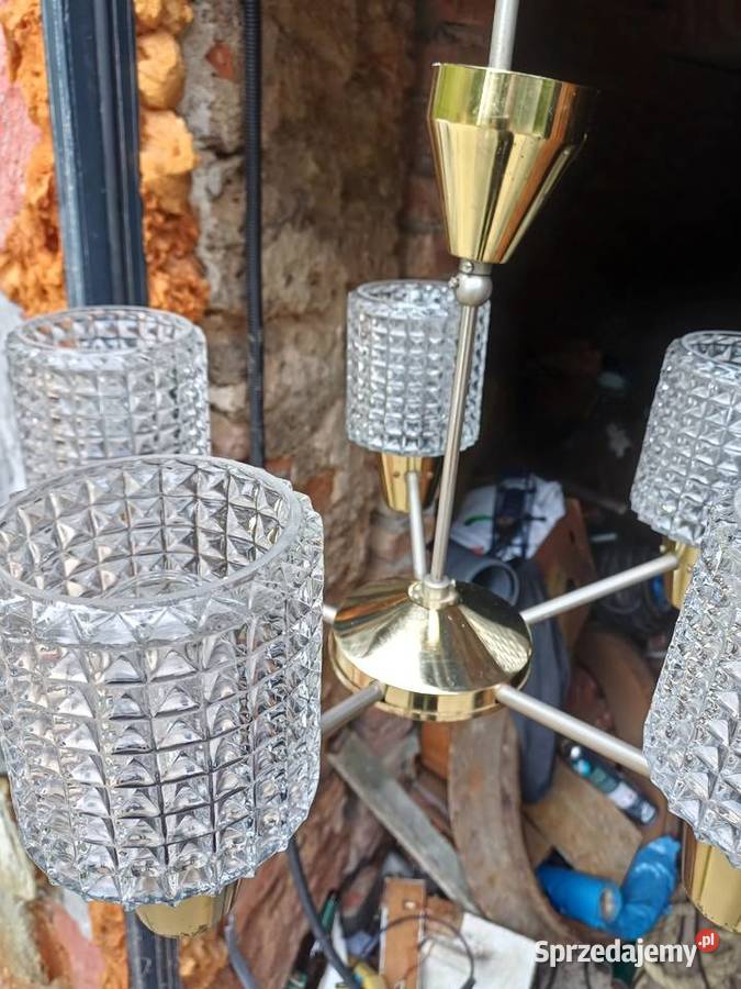 Retro zyrandol pająk firmy Kamenick enov Lubań