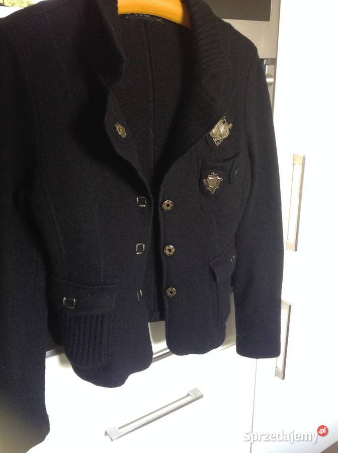 Piękny Żakiet Czarny Wełniany Damski NC NICE Nowa Sól