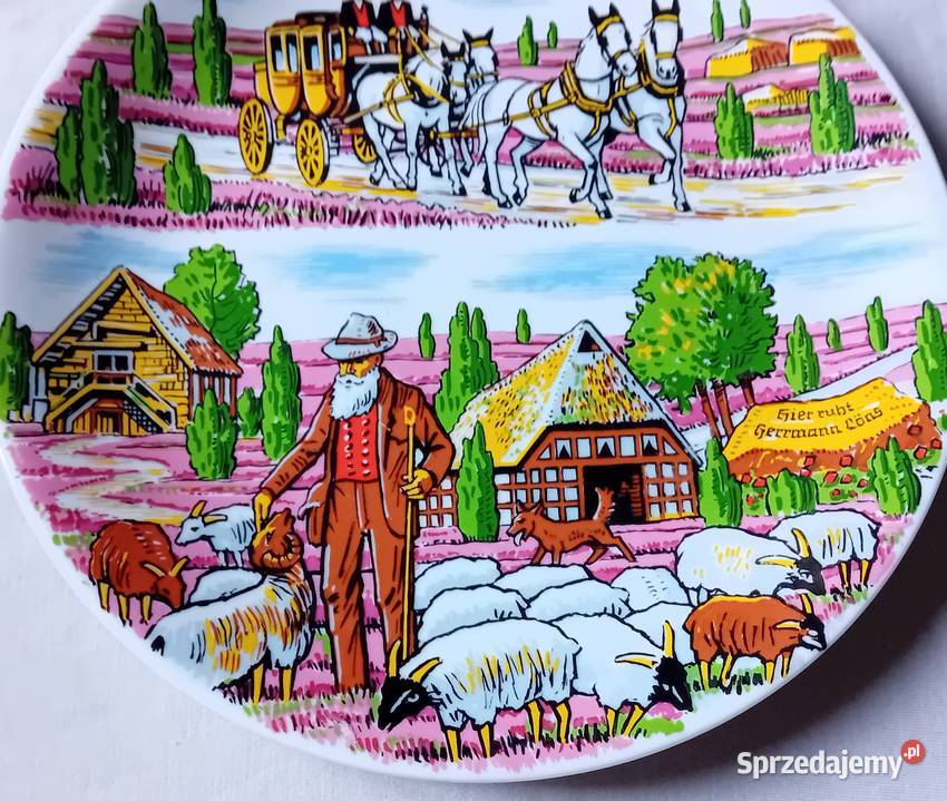 Ciekawy talerz Baviaria wielkopolskie Koźminek
