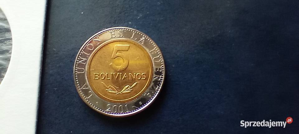 Stare monety 5 bolivianos 2001 Boliwia Lesko