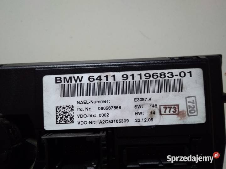 BMW 1 E87 Klimatronik Panel Wyświetlacz 9119683 osobowe Jędrzejów
