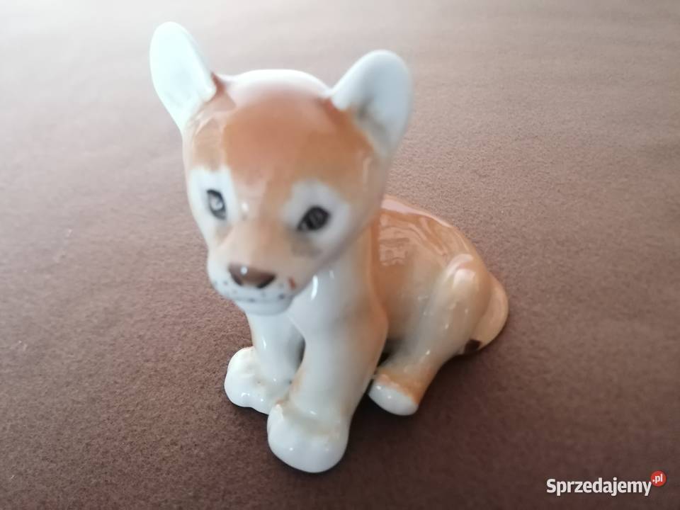 Figurka Porcelanowa LwiątkoRosyjska porcelana Antyki, Sztuka, Kolekcje łódzkie Łódź