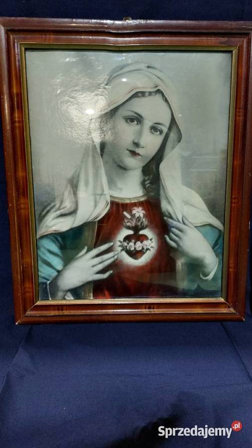 Stary obraz Niepokalane Serce Najświętszej Marii