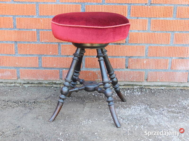 palik taboret taboret do pianina czerwony plysch Szczecin