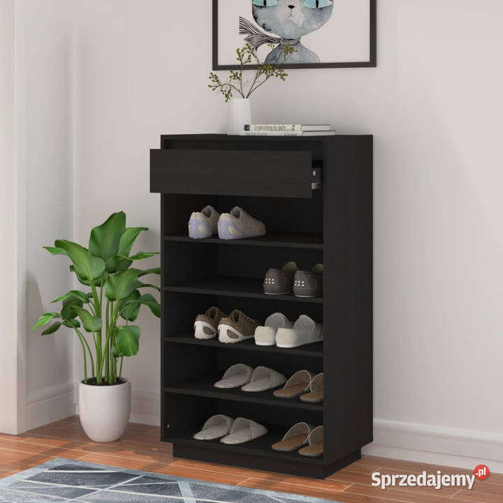 Szafka na buty czarna 60x34x105 lite drewno Warszawa sprzedam