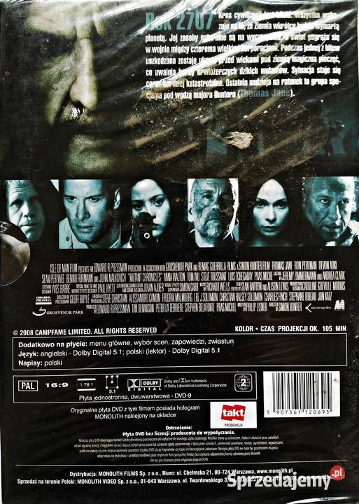 KRONIKI MUTANTÓW THOMAS JANE POLSKI LEKTOR DVD