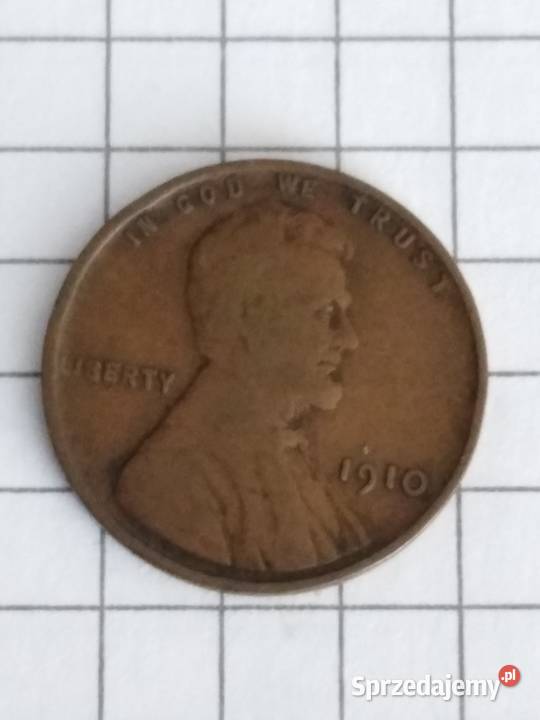 Moneta 1 cent usa Lincoln 1910 lubuskie Żary