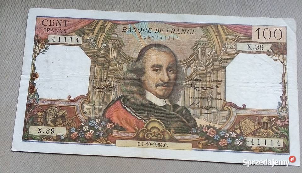FRANCJA100 FRANKÓW1964 r mazowieckie