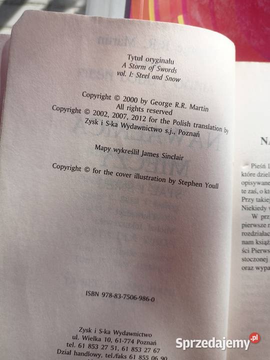 Nawałnica mieczy Martin książki antykwariat miękka Warszawa