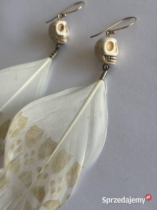 Kolczyki Boho pióra Bydgoszcz sprzedam
