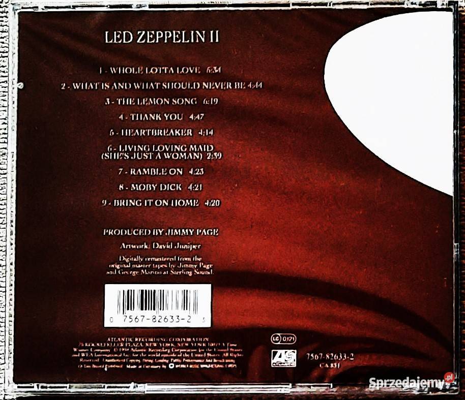 Kultowy Album CD Zespołu Led Zeppelin II CD Katowice