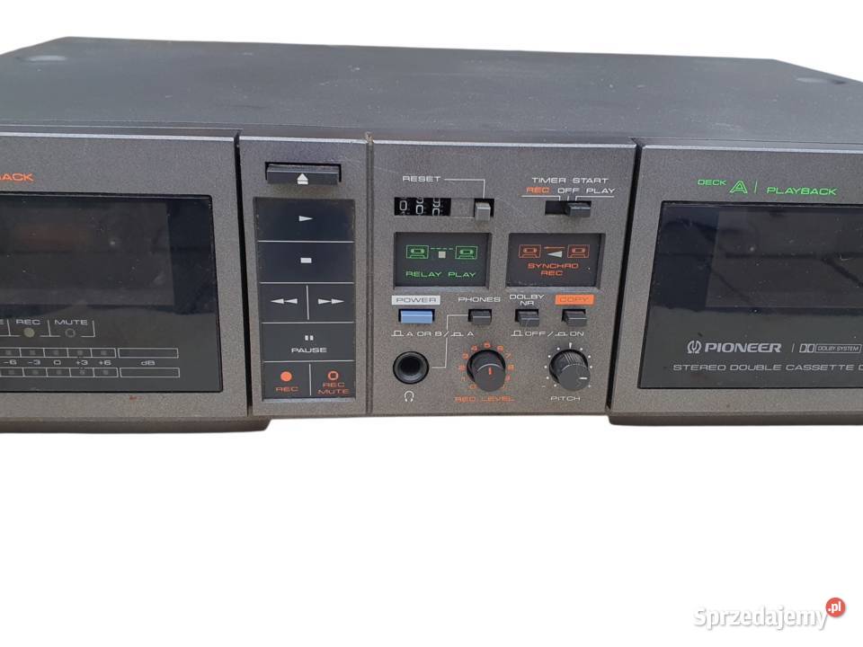 Stary Pioneer CT05 magnetofon dwukasetowy Made śląskie Cieszyn