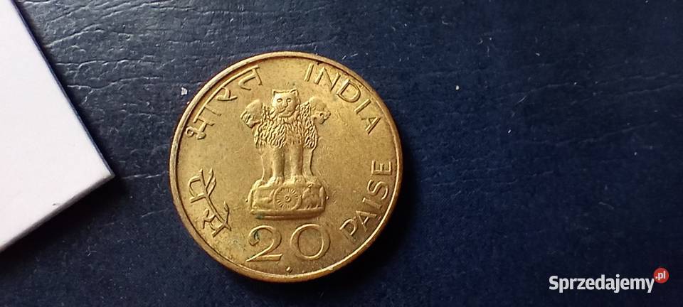 Stare monety 20 pajs 1969 Gandhi Indie podkarpackie Lesko