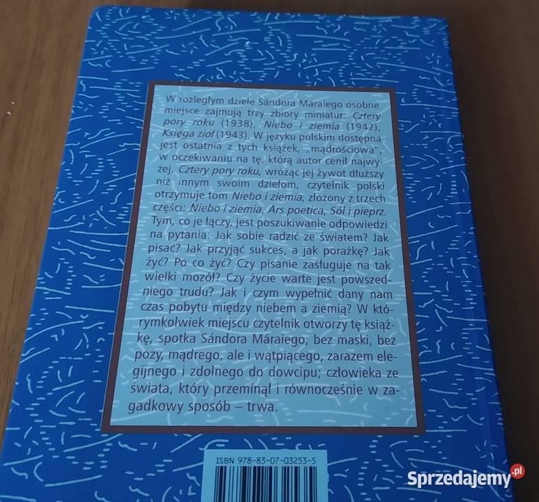 Niebo i ziemia Sndor Mrai przeł Feliks Netz miękka Gdańsk