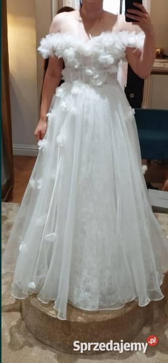 Suknia ślubna z kwiatami 3D rozmiar 3840 Gorlice