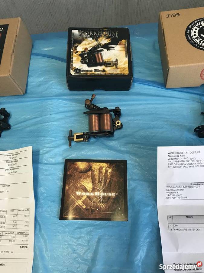 Cztery maszynki do tatuażu firmy WorkHouse Pozostałe sprzedam