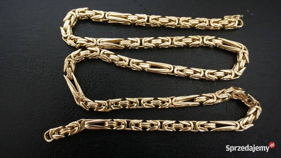ZŁOTY ŁAŃCUSZEK GĘSTY KRÓLEWSKI ŁAŃCUCH 149G złoto Warszawa