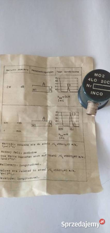 GŁOWICA ULTRADŹWIĘKOWA M02 4L020C Pozostałe mazowieckie Wołomin sprzedam