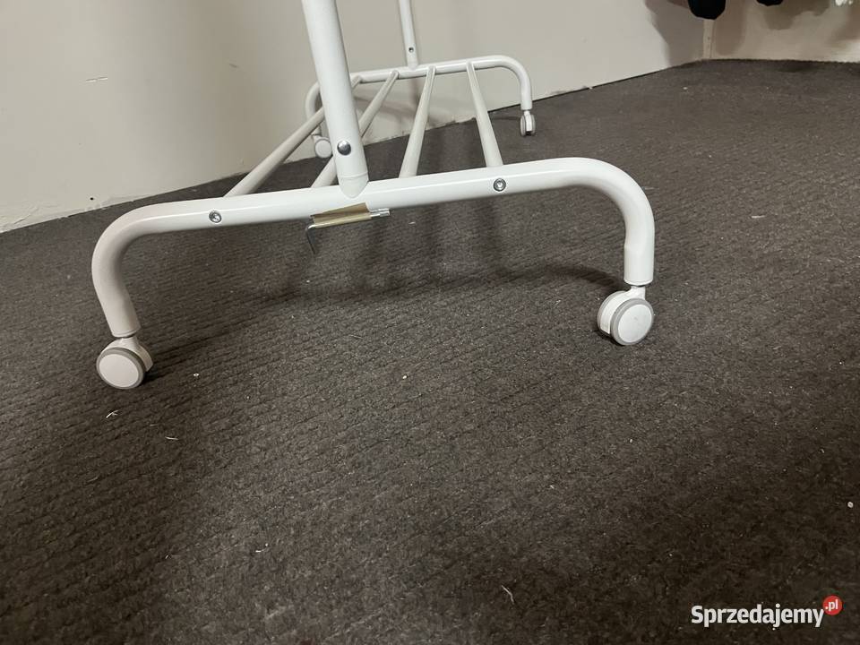 Wieszak na kółkach biały Ikea Sieradz