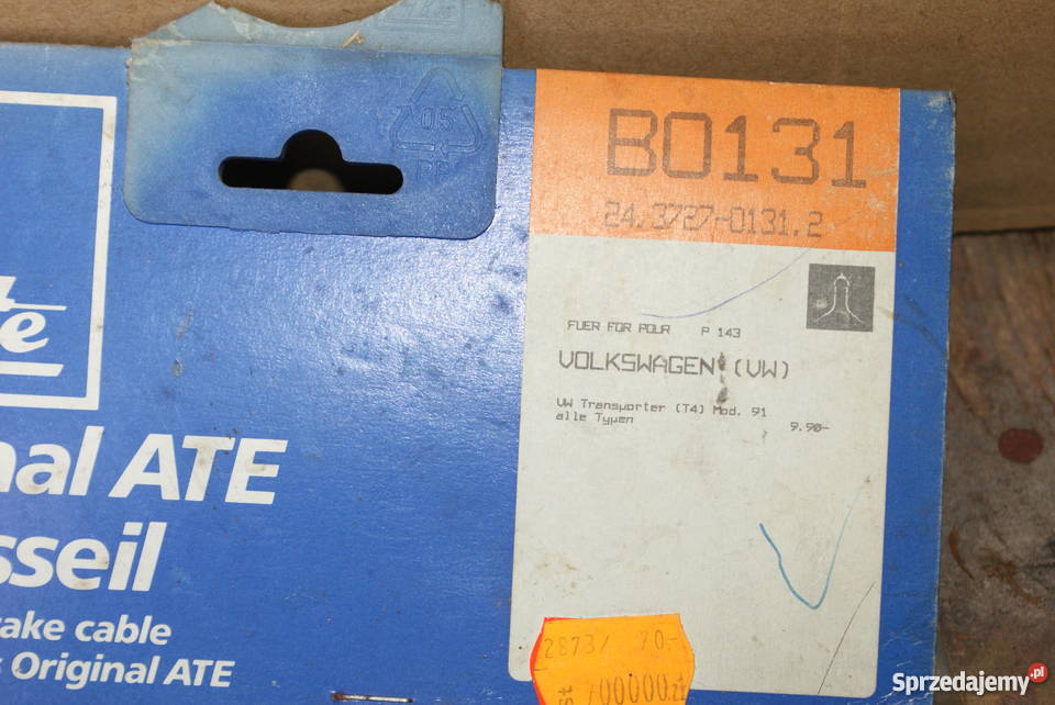 Linka hamulca ręcznego tył LP 844mm VW osobowe