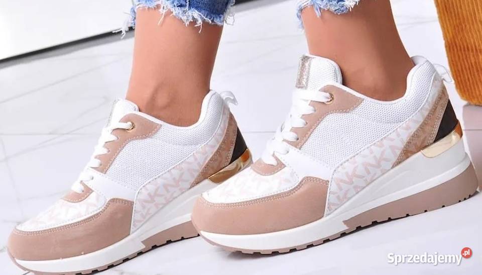 Sneakersy 3641 brązowy/beżowy Ostrzeszów