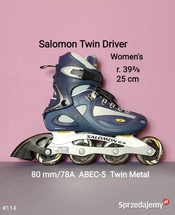 Super rolki SALOMON kobiet Twin Metal 80mm78a r Jasień