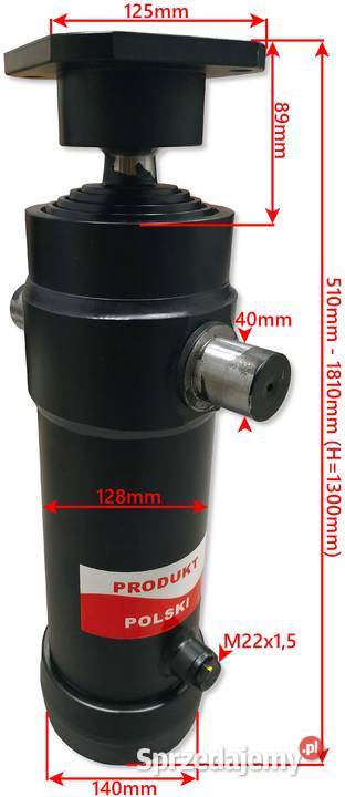 Siłownik Cylinder TELESKOP 1300mm 8T WYWRÓT 3 kujawsko-pomorskie Solec Kujawski