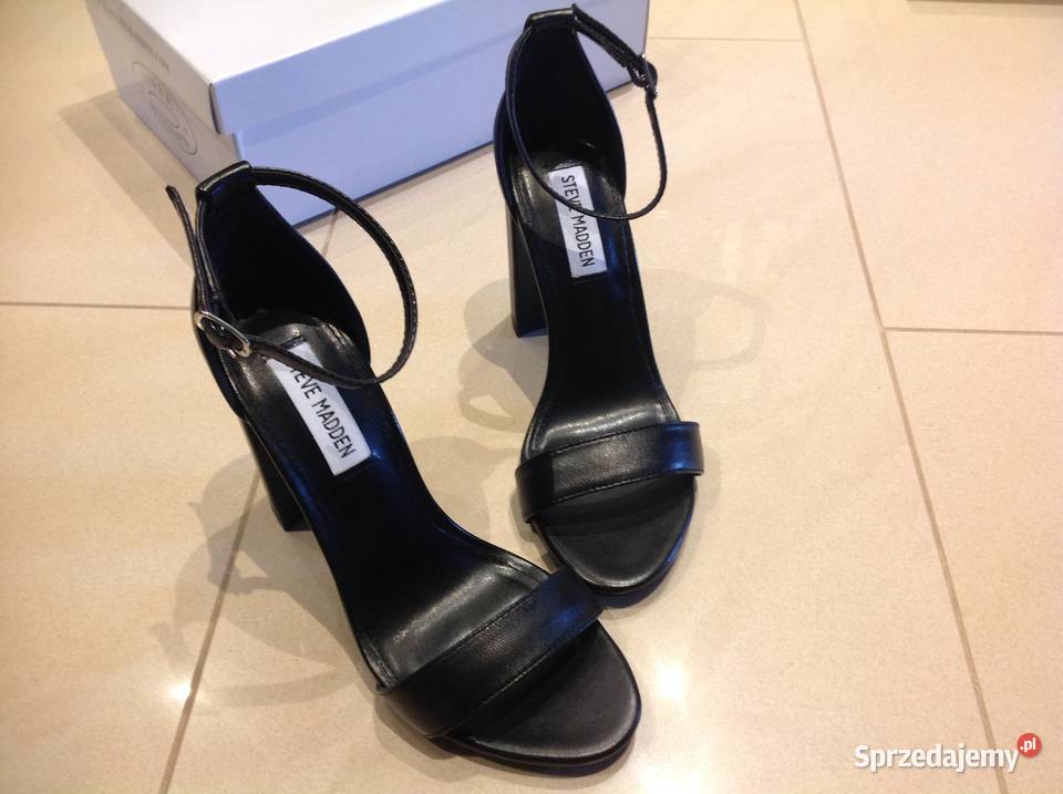 Sandały Skórzane Na Obcasie STEVE MADDEN 37 NOWE Sandały i klapki Nowa Sól sprzedam