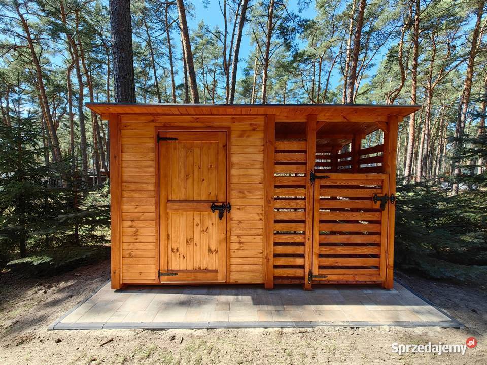 Domek narzędziowy ogrodowy z zamykaną drewutnią Kalety