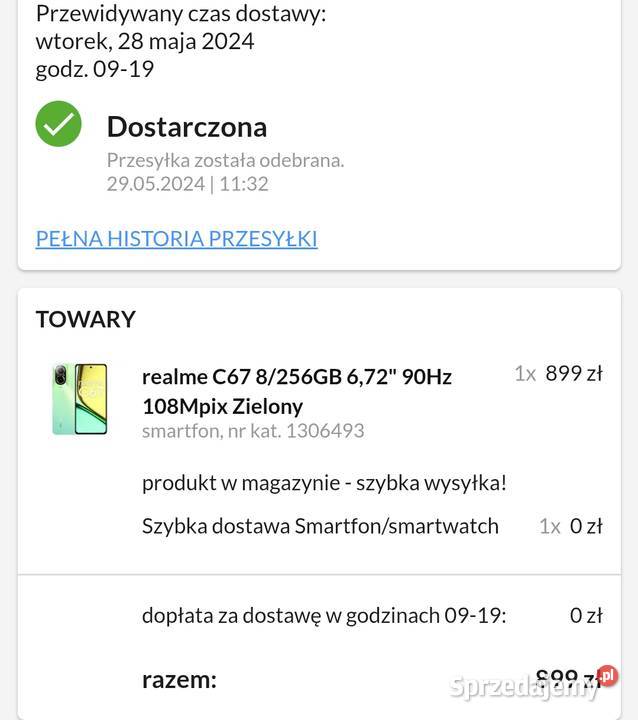 Realme C67 8256gb Stan Idealny Gwarancja